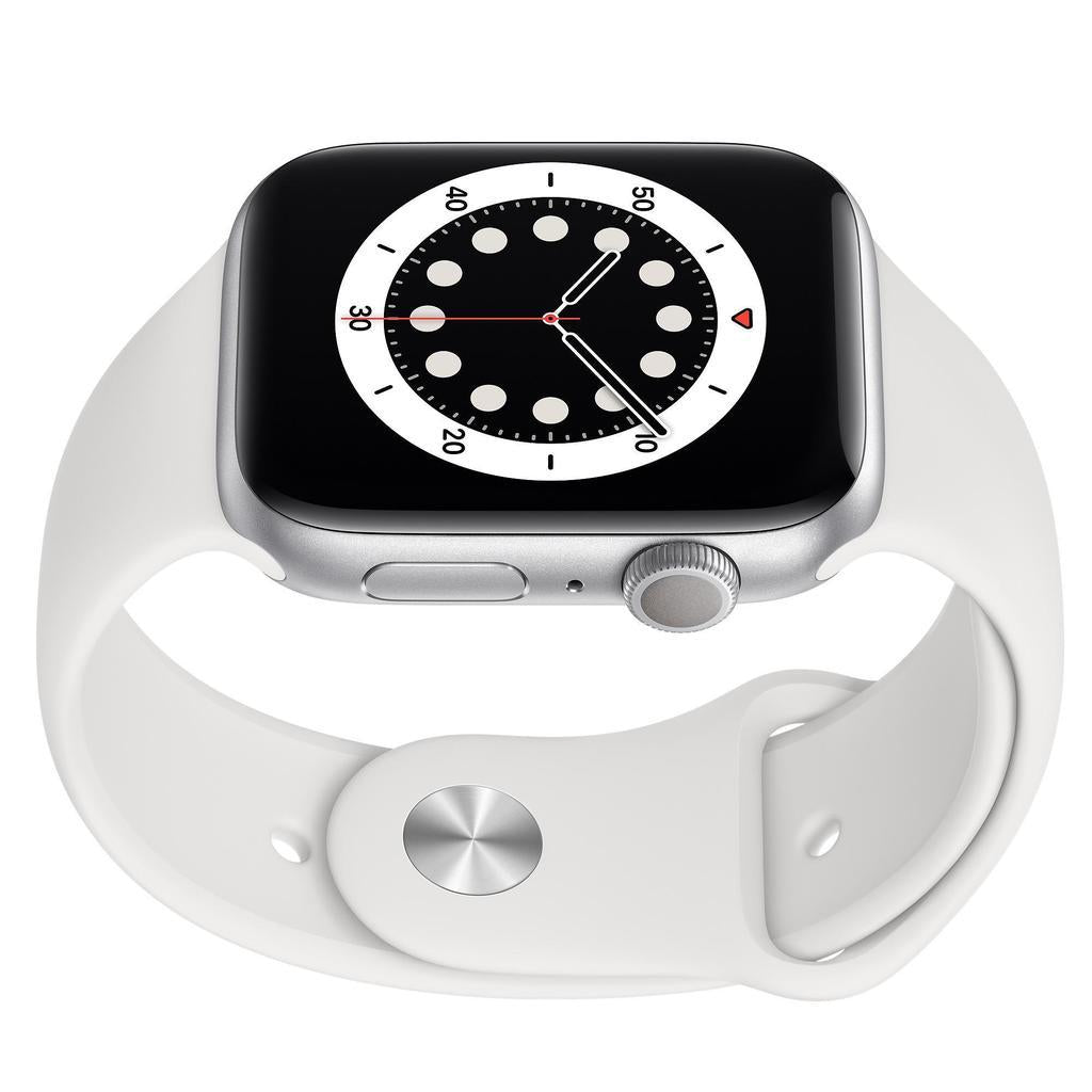 Apple Watch Series 6 (2020) GPS 40 mm - Alumínio Prateado - Bracelete desportiva Branco