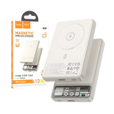 Carregador Portátil Magnético HOCO Q18 Tourer 22,5W 10000mAh Branco Leitoso