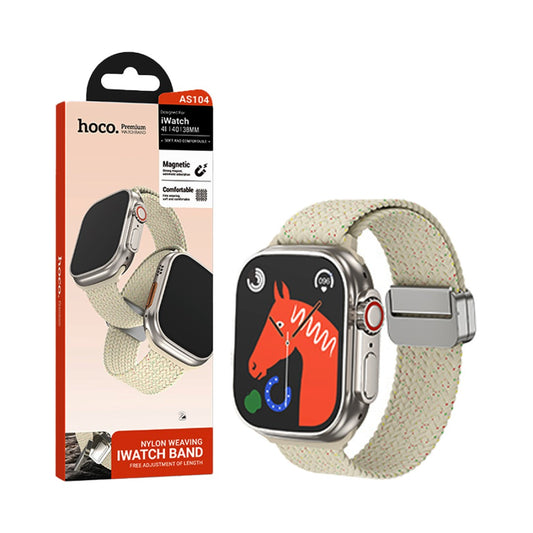 Pulseira de Nylon HOCO AS104 – Preta para Apple Watch (38/40/41 mm)