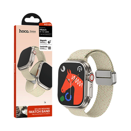 Pulseira de Nylon HOCO AS104 – Preta para Apple Watch (38/40/41 mm)