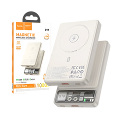 Carregador Portátil Magnético HOCO Q18 Tourer 22,5W 10000mAh Branco Leitoso