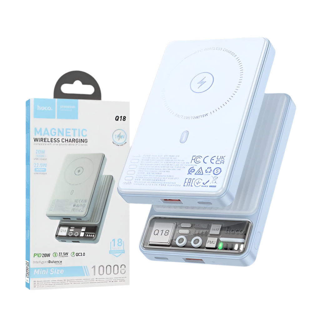 Carregador Portátil Magnético HOCO Q18 Tourer 22,5W 10000mAh Azul