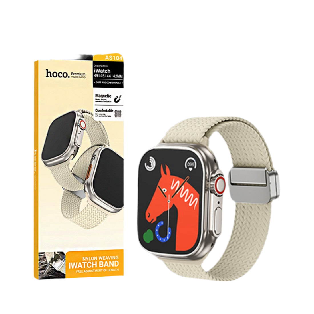 Pulseira de Nylon HOCO AS104 – Cor de Estrela para Apple Watch (42/44/45/49 mm)
