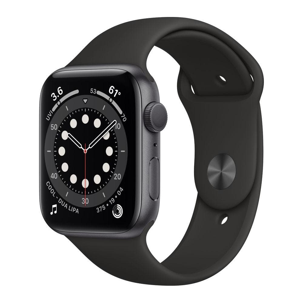 Apple Watch Series 6 (2020) GPS 40 mm - Alumínio Cinzento sideral - Bracelete desportiva Preto
