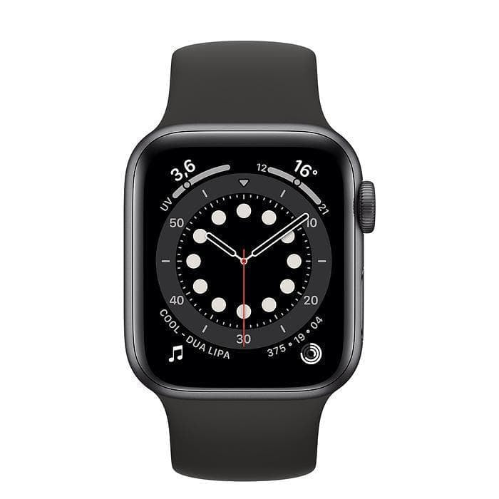 Apple Watch Series 6 (2020) GPS 40 mm - Alumínio Cinzento sideral - Bracelete desportiva Preto