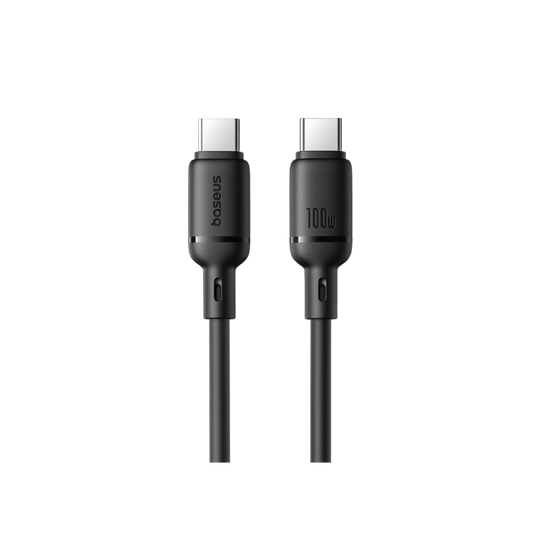 Baseus Cabo Silky Series Fast Charging Type-C To Type-C 100W 2M Cluster Preto