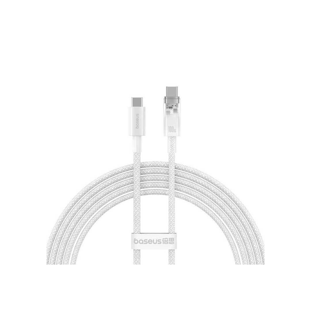 Baseus Cabo USB-C Explorer Series PD 100W 2m Branco