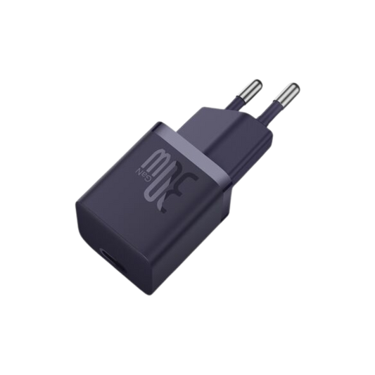 Baseus Carregador Rápido compacto Gan5 30W Usb-C roxo