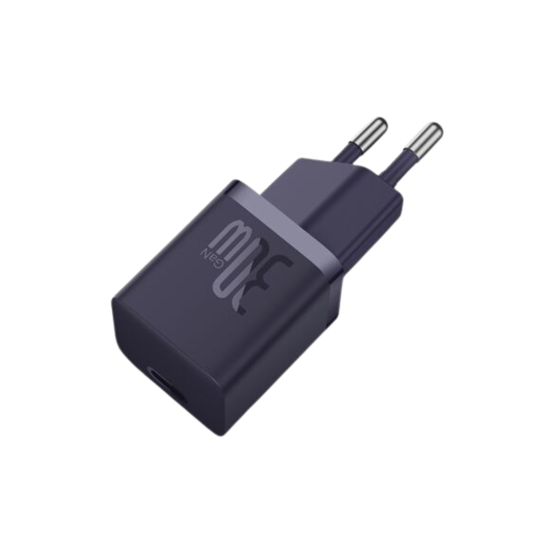 Baseus Carregador Rápido compacto Gan5 30W Usb-C roxo