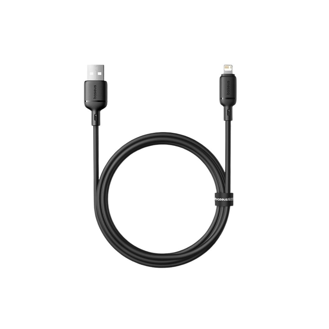 Baseus Cabo Silky Series Fast Charging Cabo Usb To Ip 2.4A 1M Cluster Preto