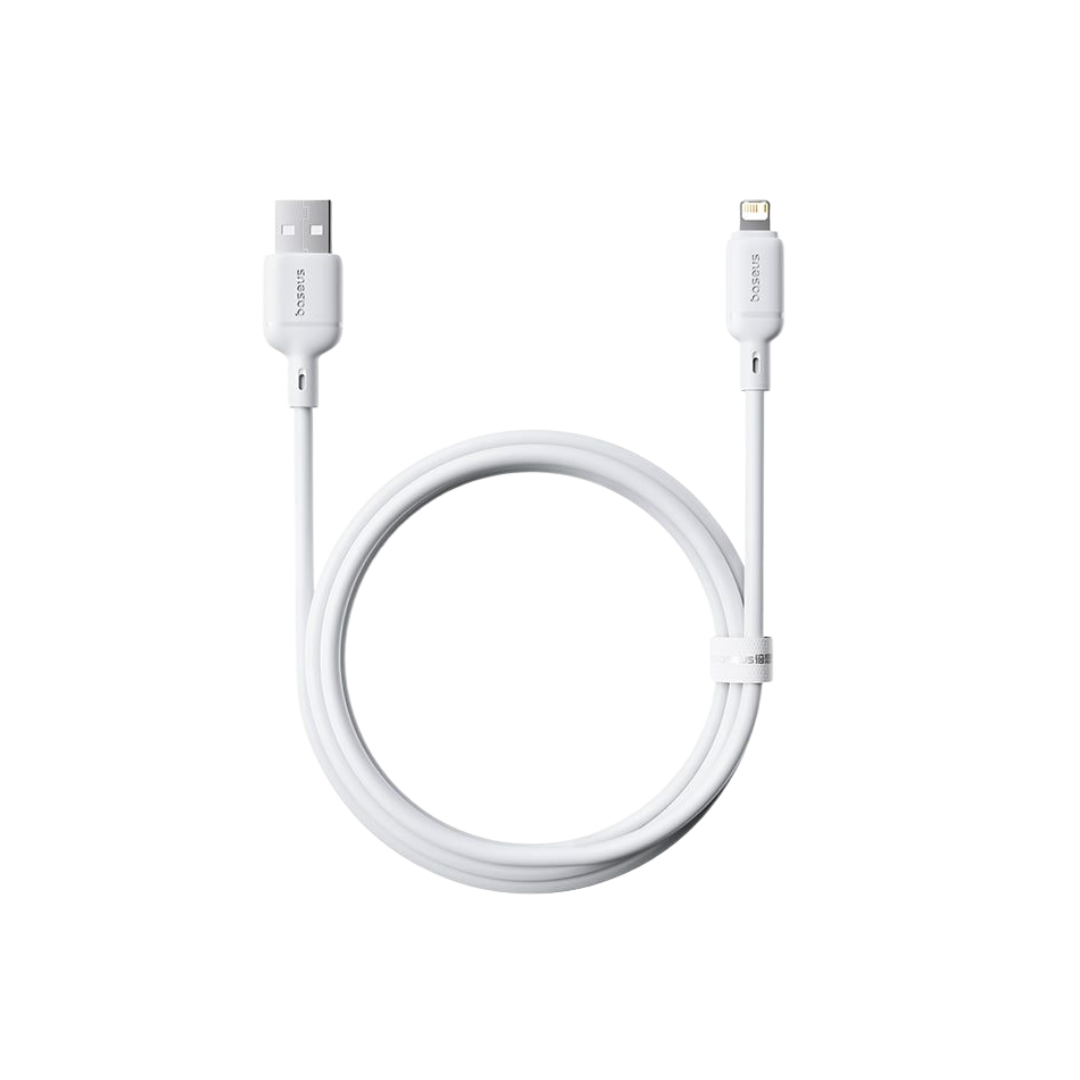 Baseus Cabo Silky Series Fast Charging Cabo Usb To Ip 2.4A 2M Moon White