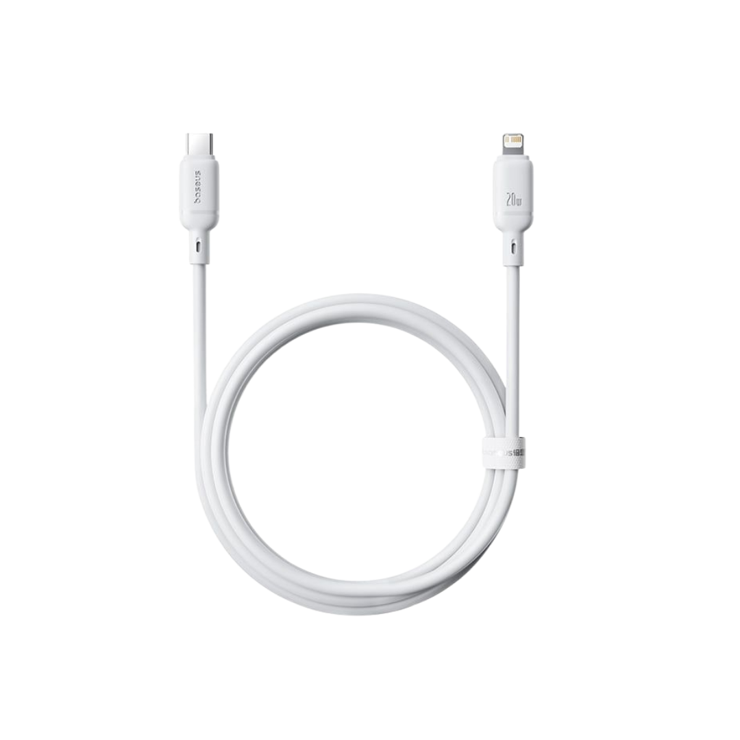 Baseus Cabo Silky Series Fast Charging Type-C To Ip 20W 1M Moon White