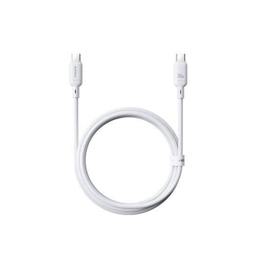 Baseus Cabo Silky Series Fast Charging Type-C To Type-C 100W 1M Moon White