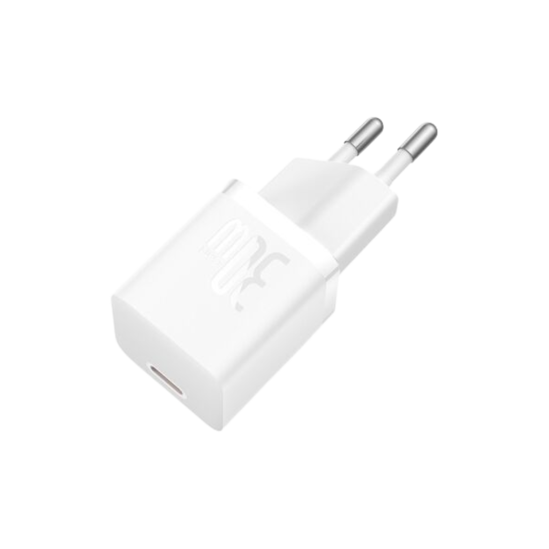 Baseus Carregador Rápido Compacto Gan5 30W Usb-C Branco