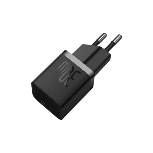 Baseus Carregador Rápido compacto Gan5 30W Usb-C Preto