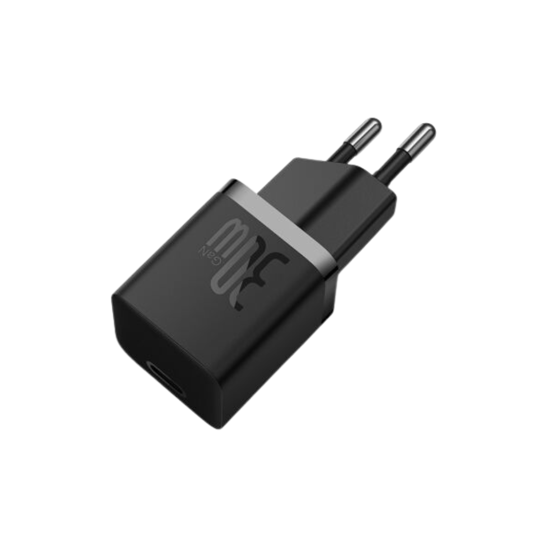 Baseus Carregador Rápido compacto Gan5 30W Usb-C Preto
